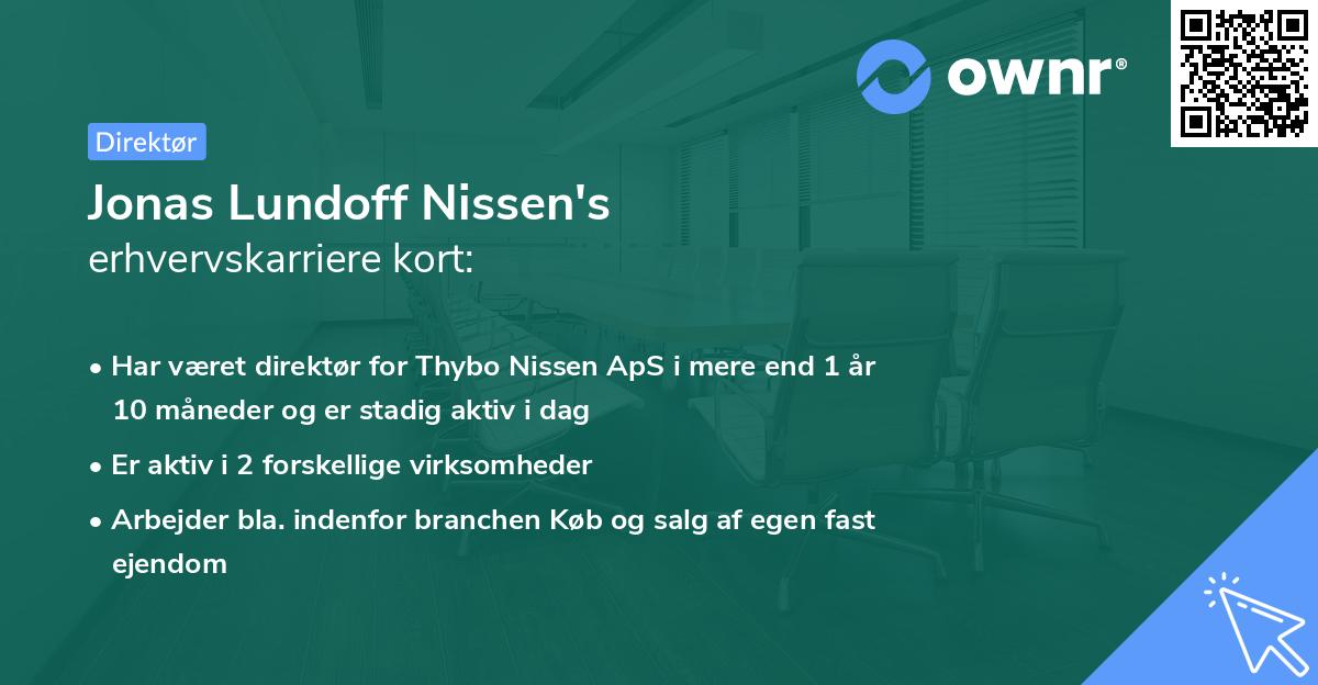 Jonas Lundoff Nissen's erhvervskarriere kort