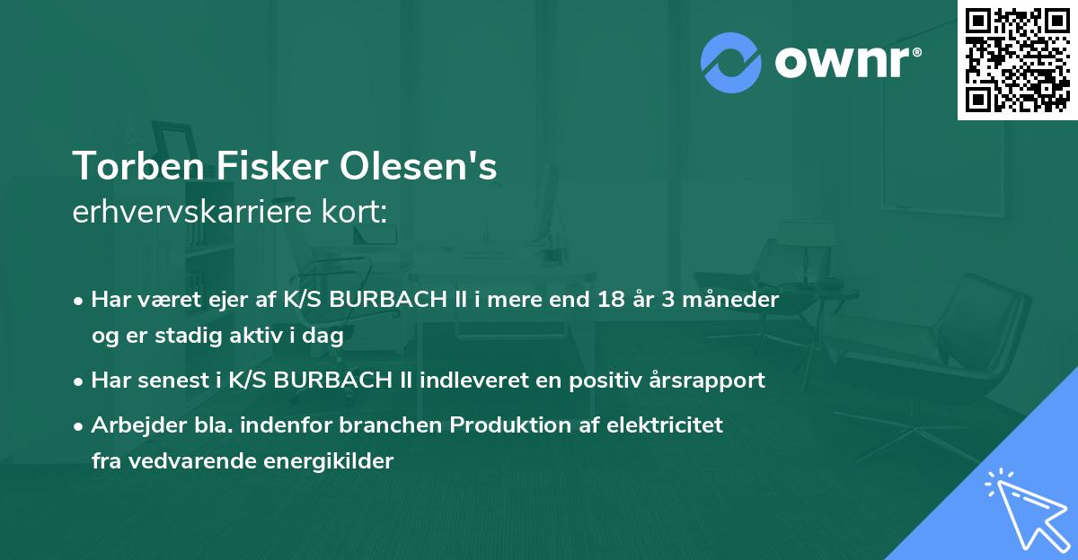 Torben Fisker Olesen's erhvervskarriere kort