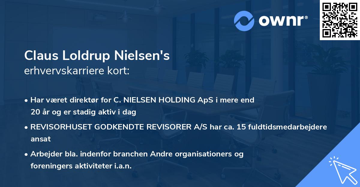 Claus Loldrup Nielsen's erhvervskarriere kort