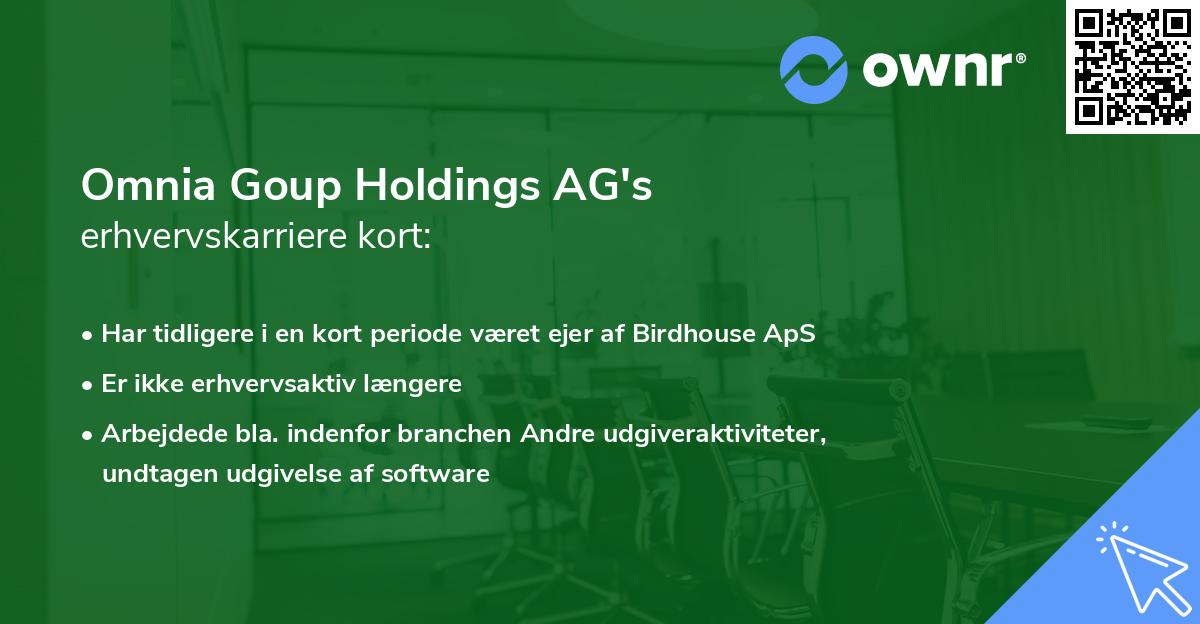 Omnia Goup Holdings AG's erhvervskarriere kort