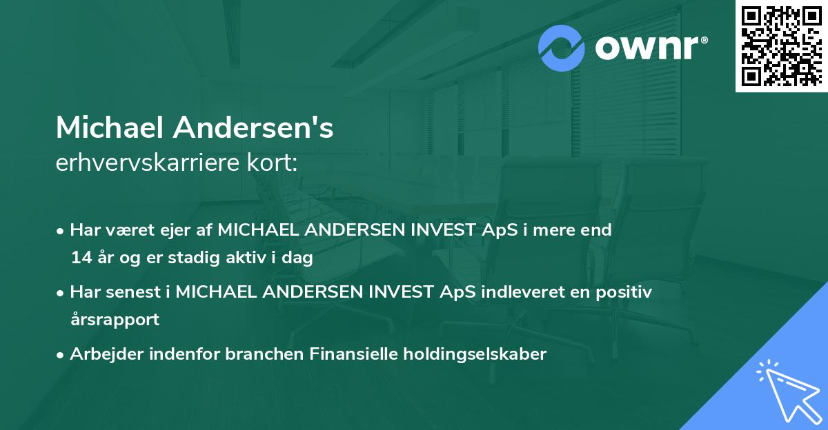 Michael Andersen's erhvervskarriere kort