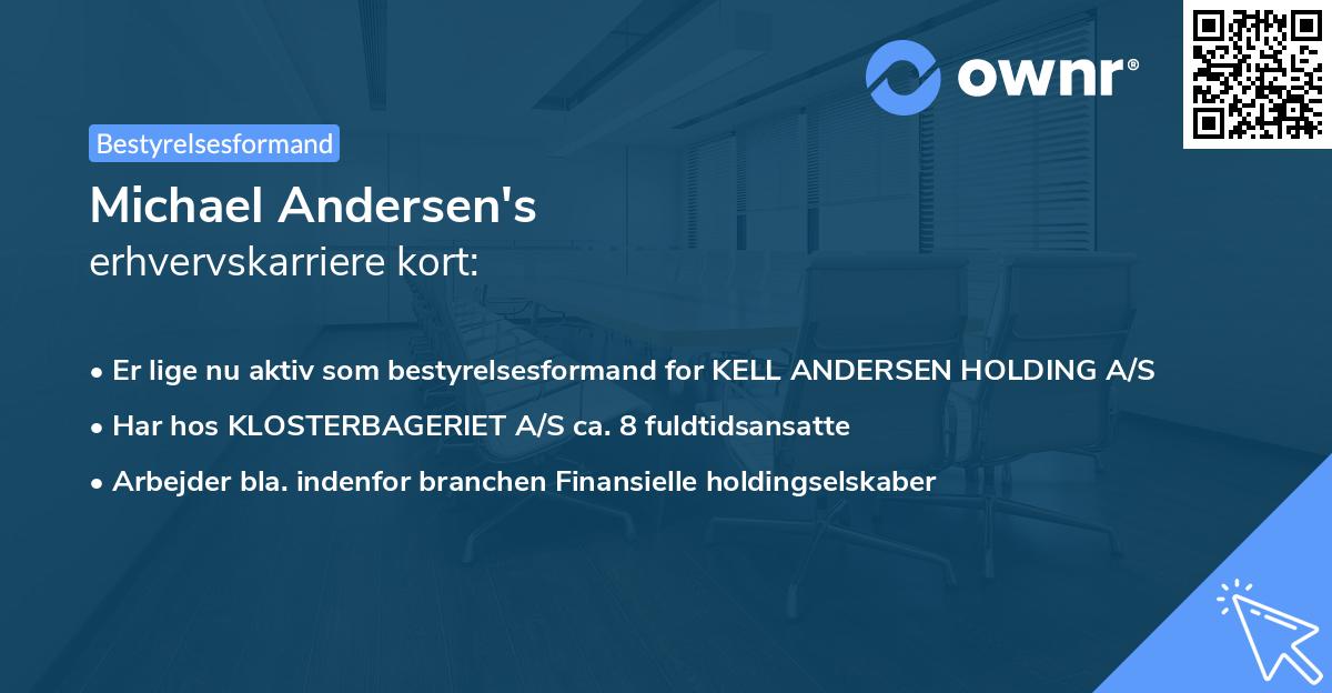 Michael Andersen's erhvervskarriere kort