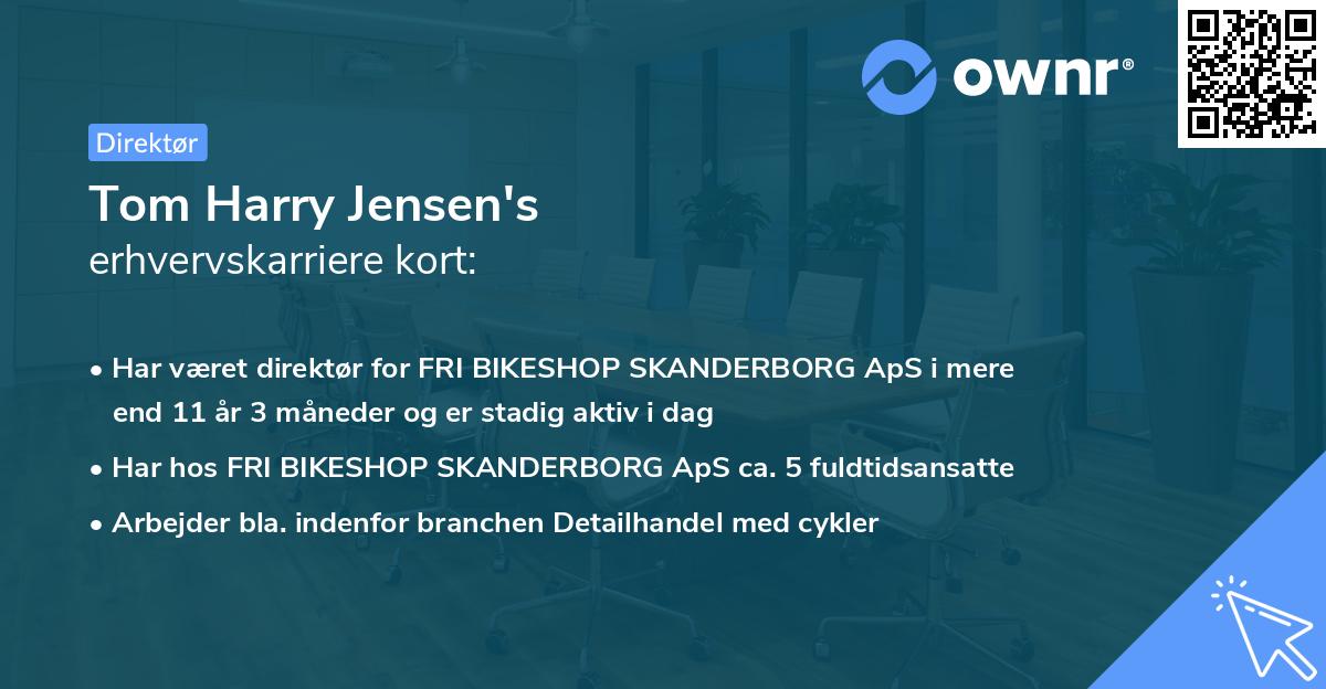 Tom Harry Jensen's erhvervskarriere kort