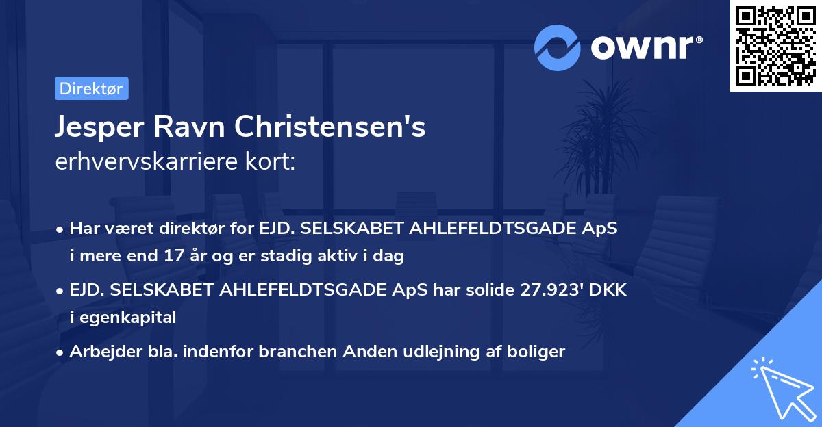 Jesper Ravn Christensen's erhvervskarriere kort