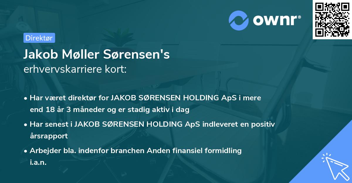 Jakob Møller Sørensen's erhvervskarriere kort