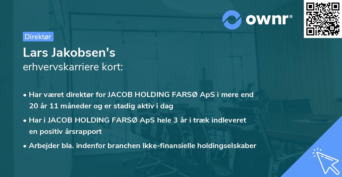 Lars Jakobsen's erhvervskarriere kort