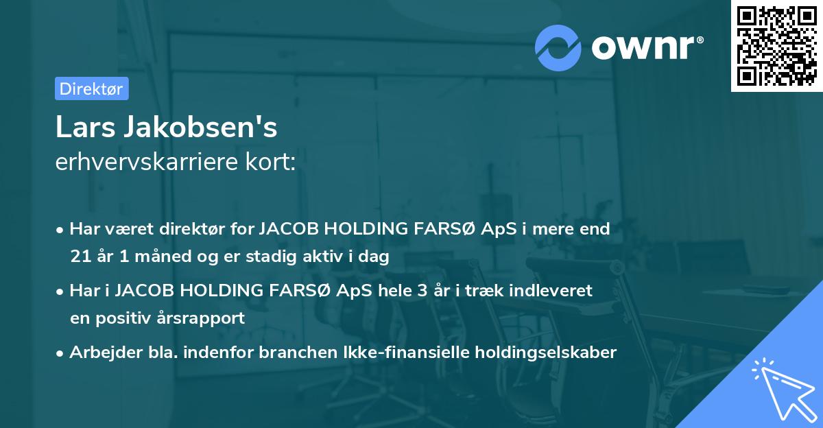 Lars Jakobsen's erhvervskarriere kort
