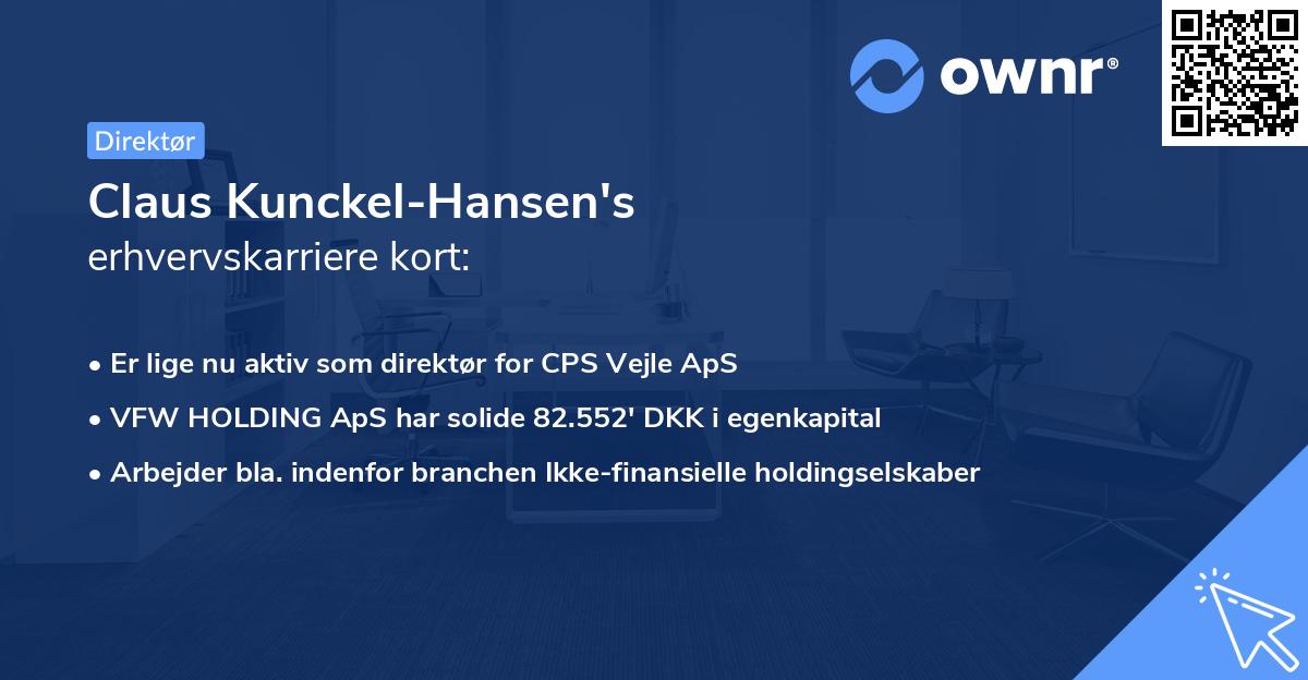 Claus Kunckel-Hansen's erhvervskarriere kort