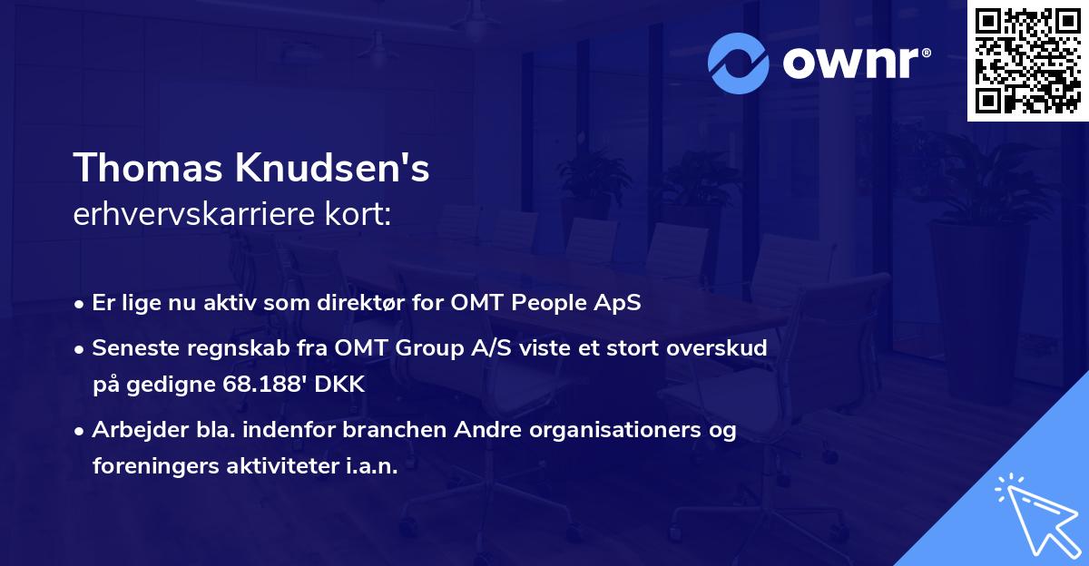 Thomas Knudsen's erhvervskarriere kort