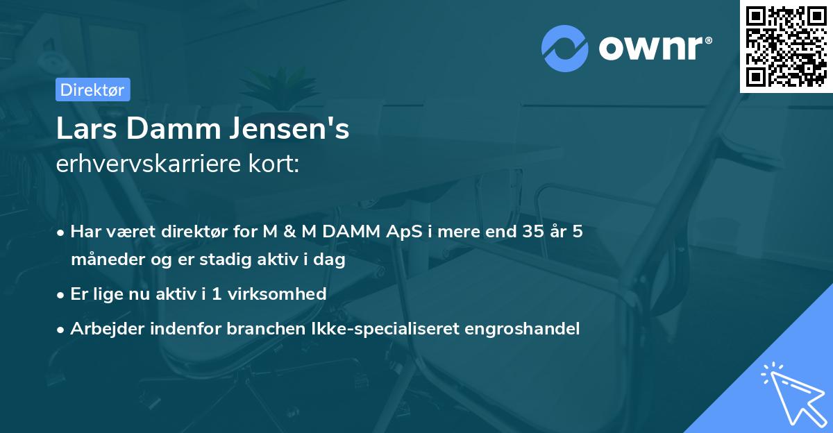 Lars Damm Jensen's erhvervskarriere kort