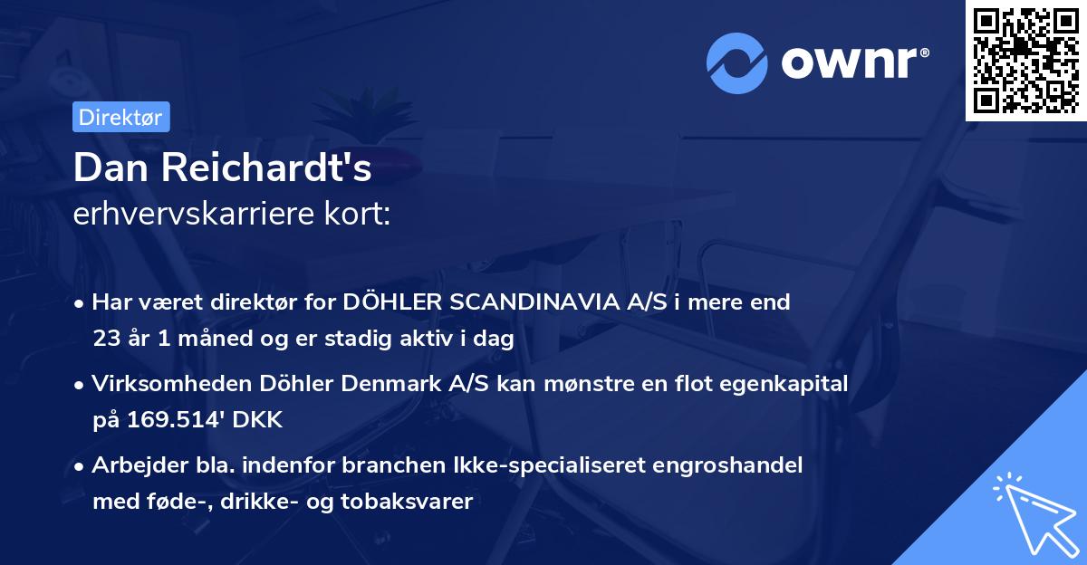 Dan Reichardt's erhvervskarriere kort
