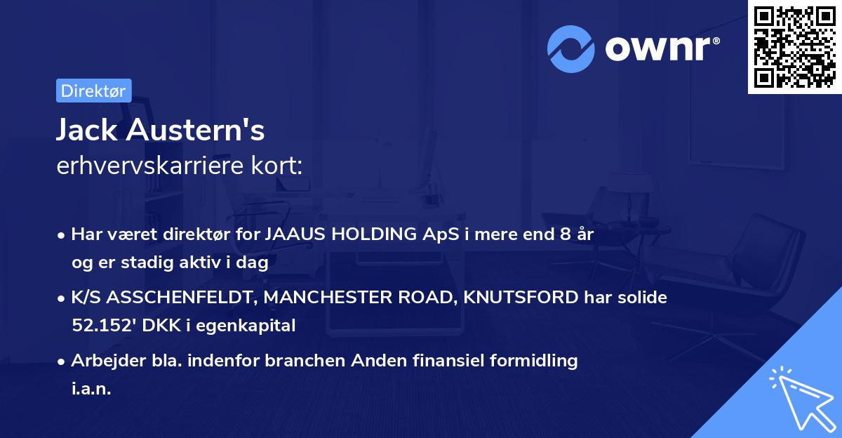Jack Austern's erhvervskarriere kort