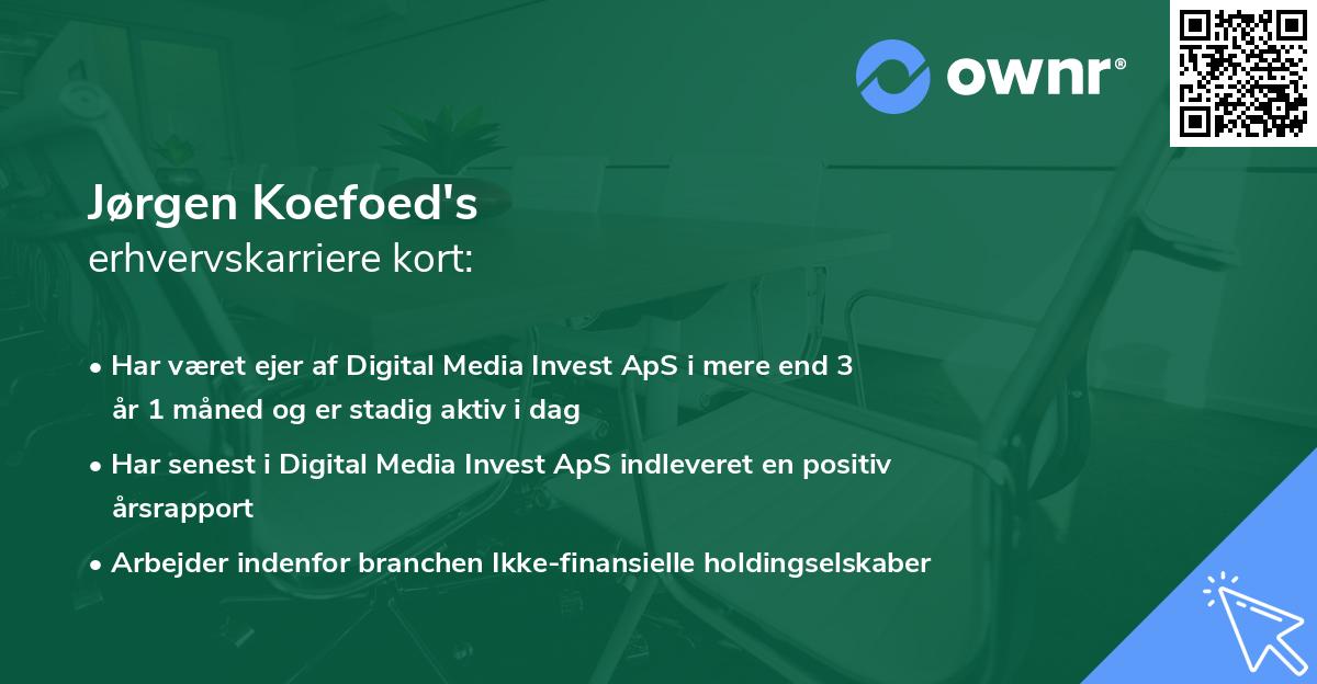 Jørgen Koefoed's erhvervskarriere kort