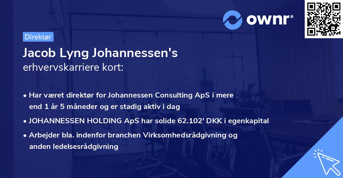 Jacob Lyng Johannessen's erhvervskarriere kort