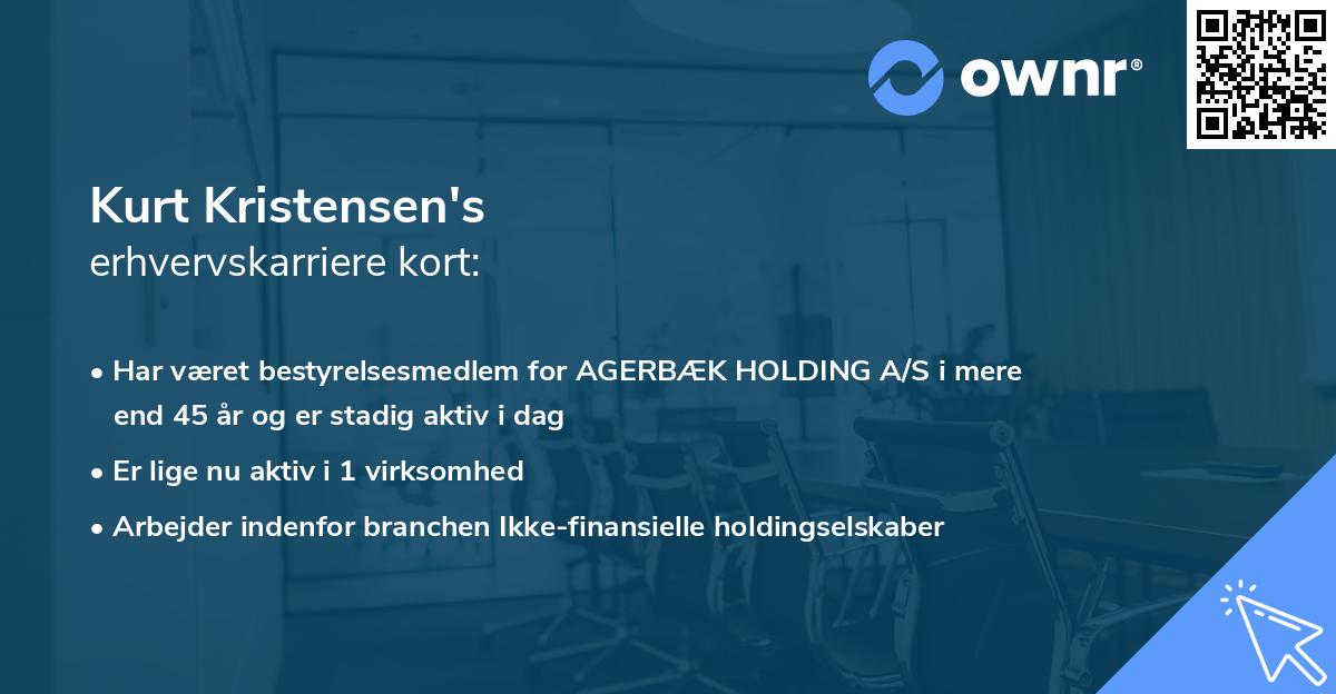 Kurt Kristensen's erhvervskarriere kort