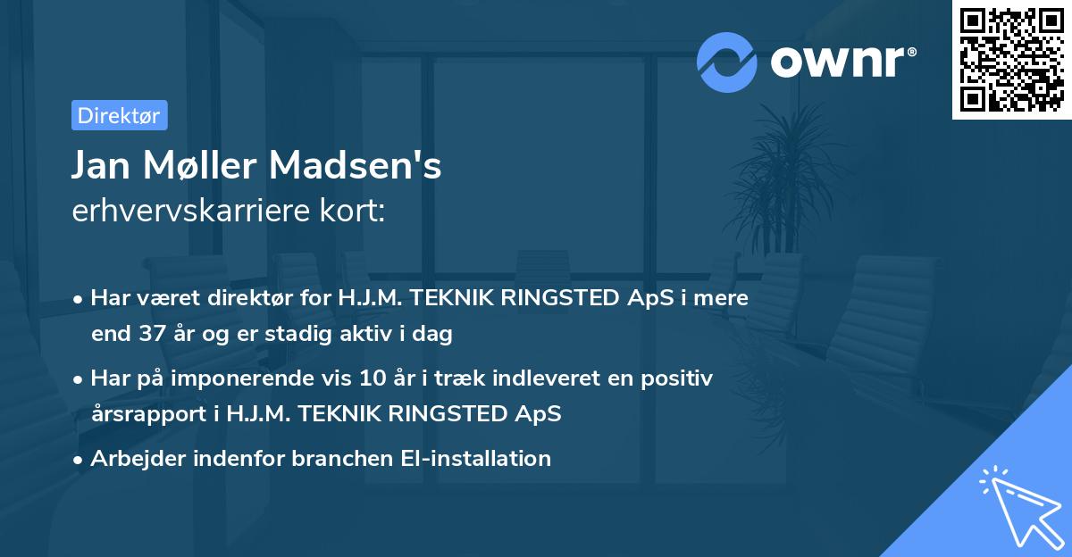 Jan Møller Madsen's erhvervskarriere kort
