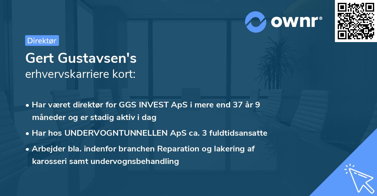 Gert Gustavsen's erhvervskarriere kort