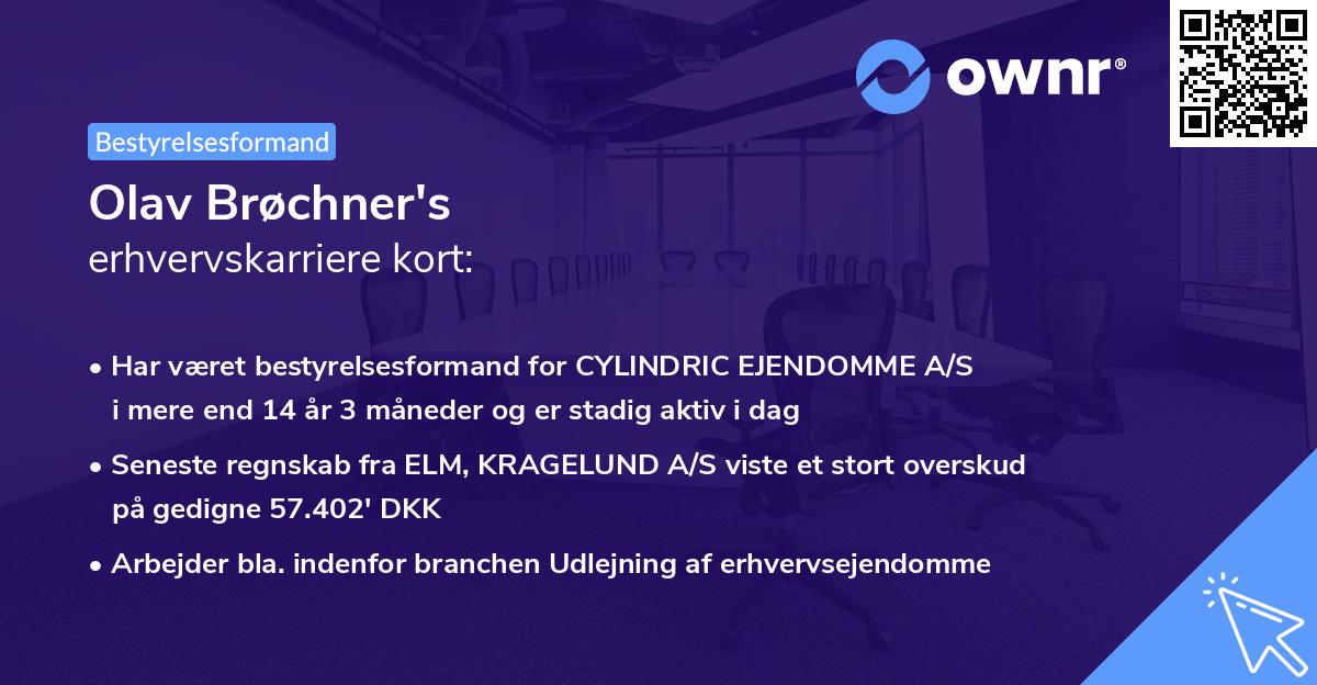 Olav Brøchner's erhvervskarriere kort