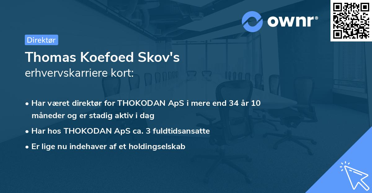 Thomas Koefoed Skov's erhvervskarriere kort