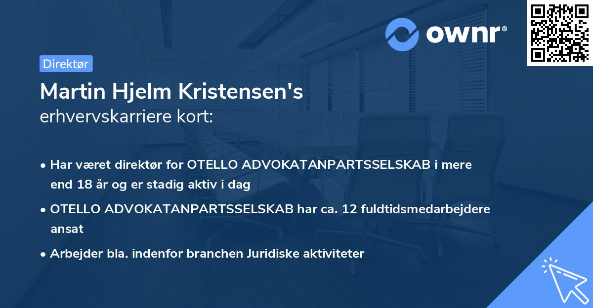 Martin Hjelm Kristensen's erhvervskarriere kort