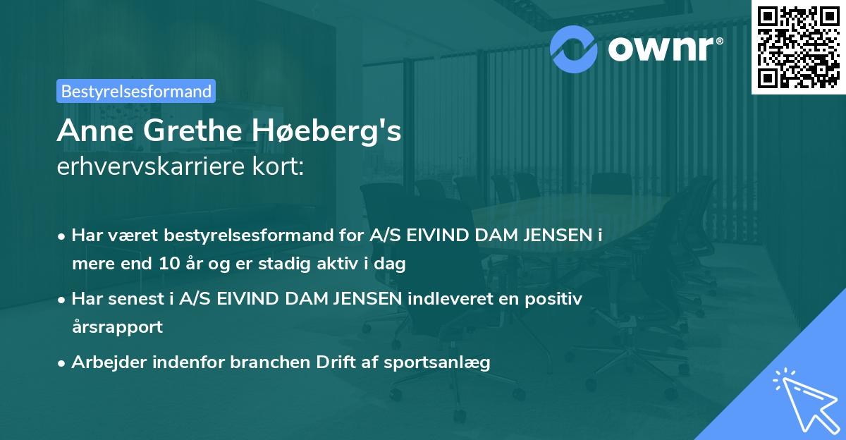 Anne Grethe Høeberg's erhvervskarriere kort