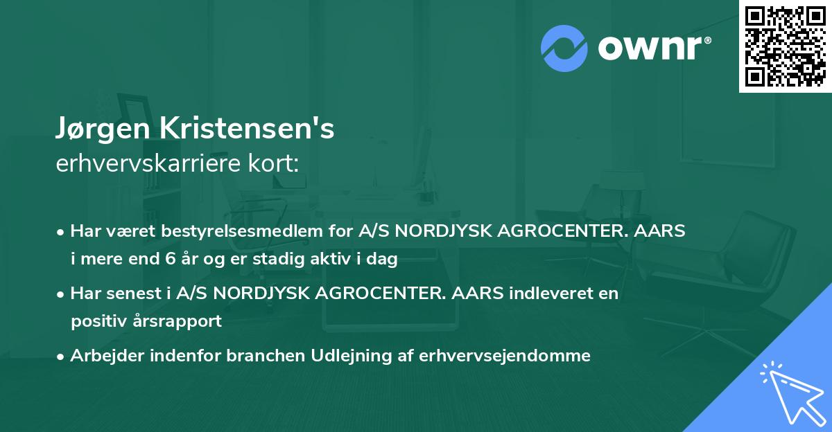 Jørgen Kristensen's erhvervskarriere kort