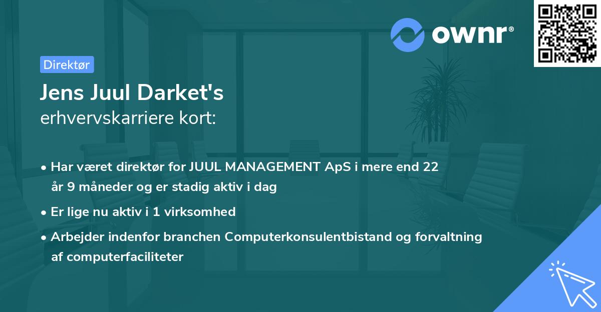 Jens Juul Darket's erhvervskarriere kort