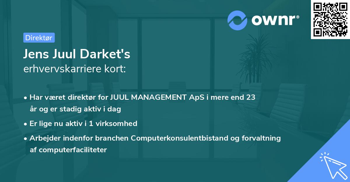 Jens Juul Darket's erhvervskarriere kort