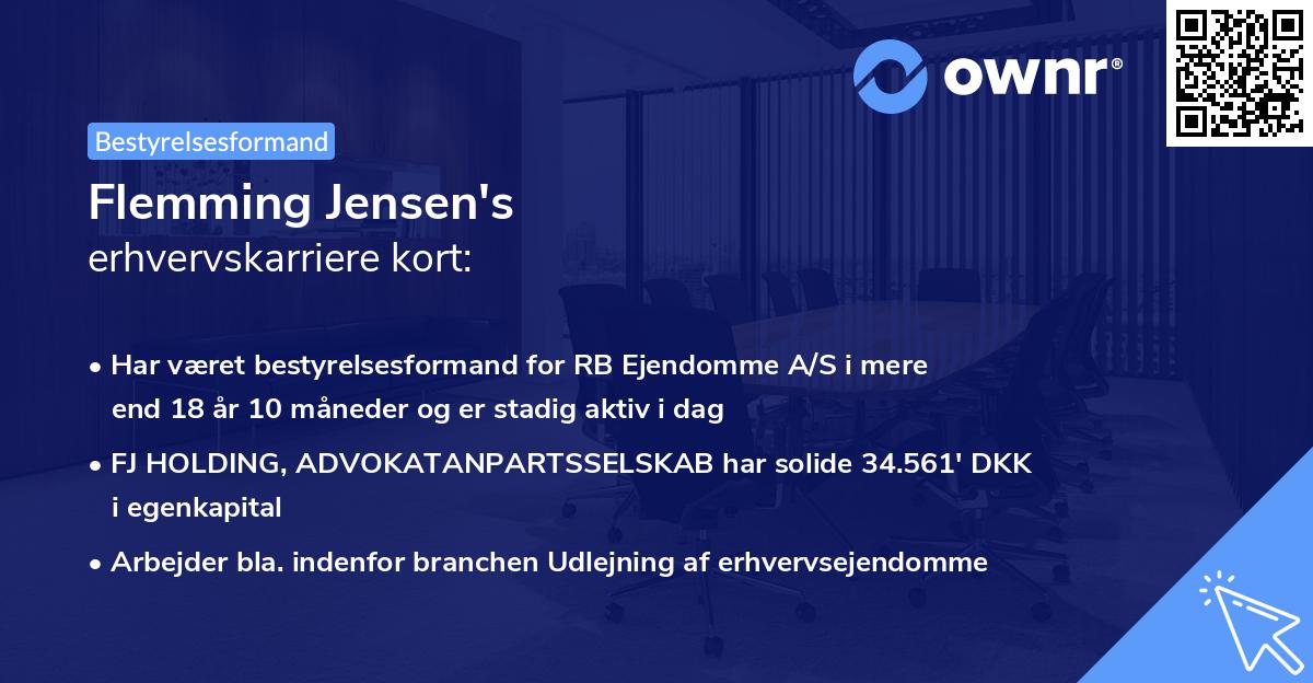 Flemming Jensen's erhvervskarriere kort