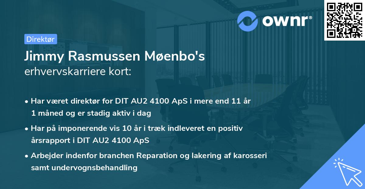 Jimmy Rasmussen Møenbo's erhvervskarriere kort