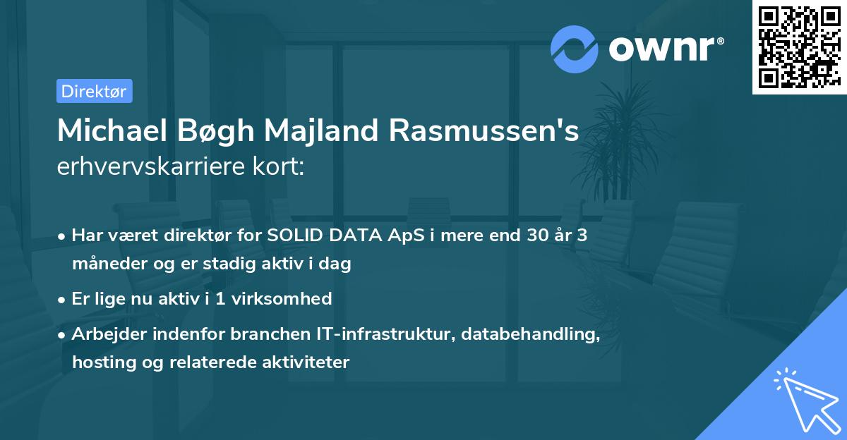 Michael Bøgh Majland Rasmussen's erhvervskarriere kort