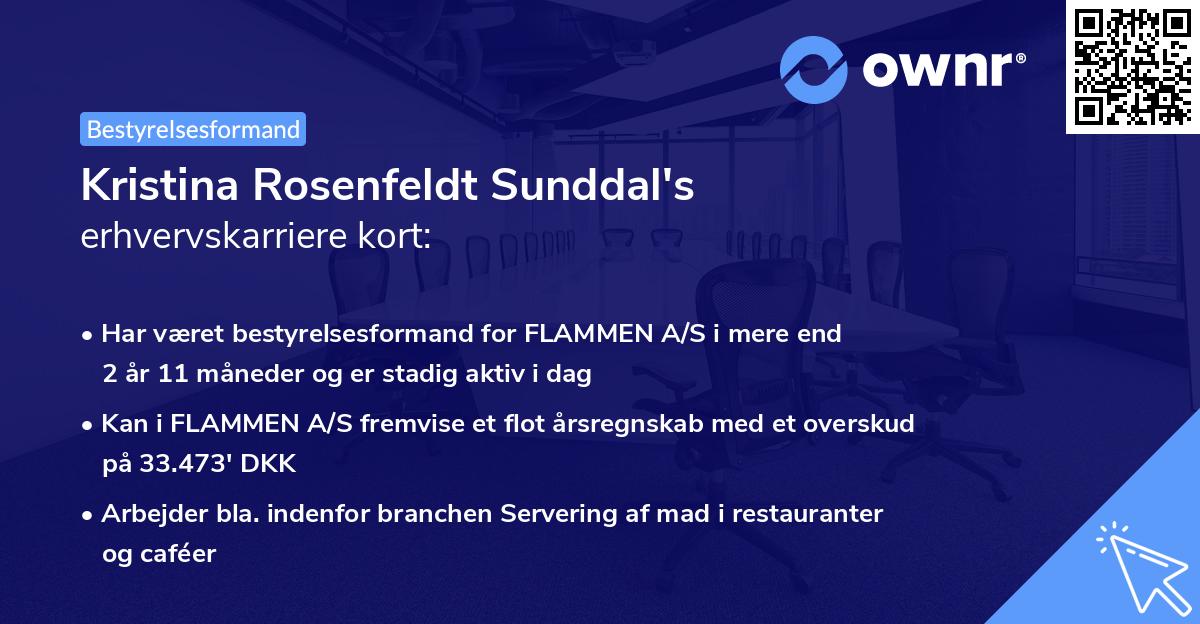 Kristina Rosenfeldt Sunddal's erhvervskarriere kort