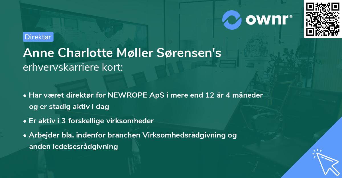 Anne Charlotte Møller Sørensen's erhvervskarriere kort