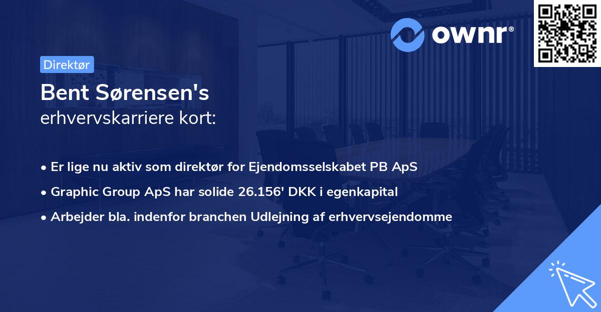 Bent Sørensen's erhvervskarriere kort