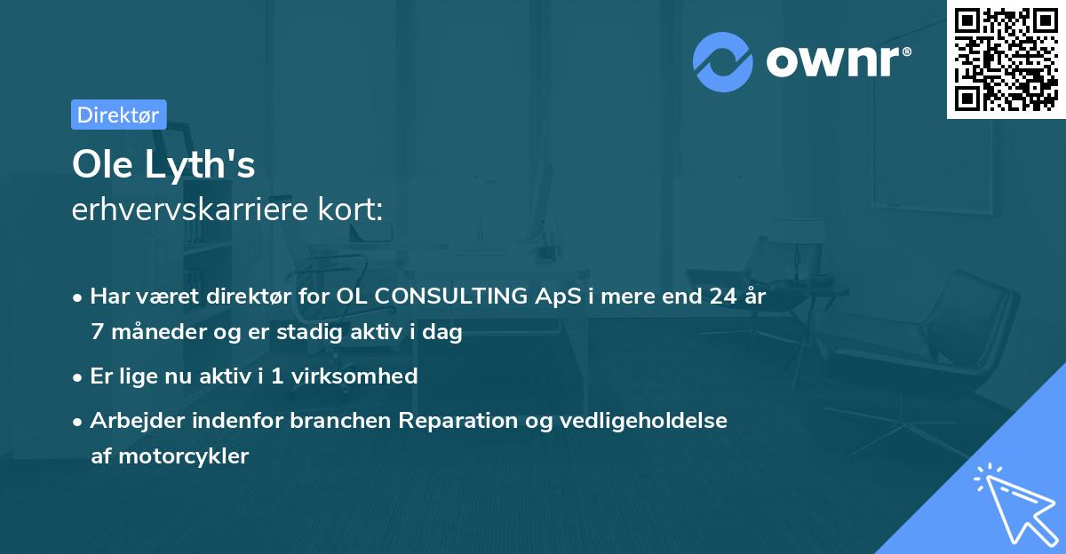 Ole Lyth's erhvervskarriere kort
