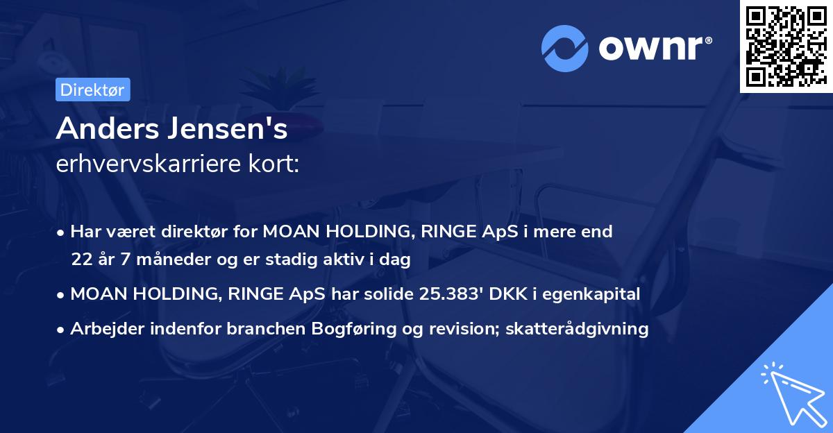 Anders Jensen's erhvervskarriere kort