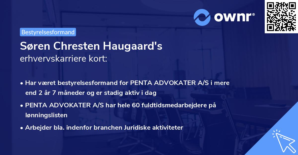Søren Chresten Haugaard's erhvervskarriere kort