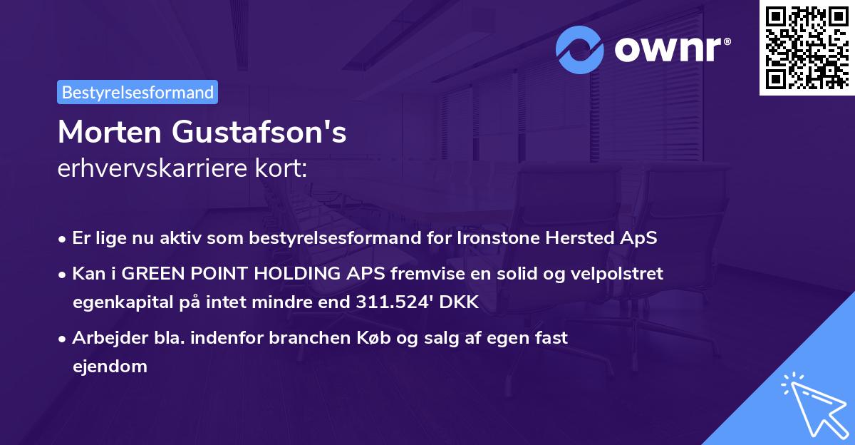 Morten Gustafson's erhvervskarriere kort