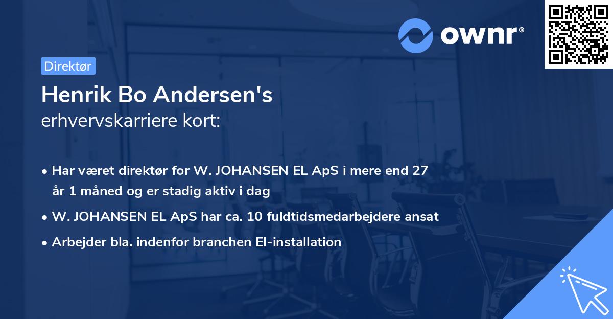 Henrik Bo Andersen's erhvervskarriere kort
