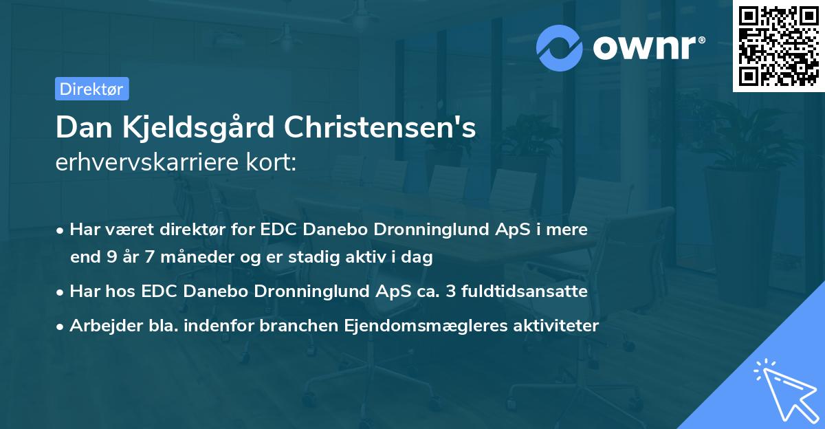 Dan Kjeldsgård Christensen's erhvervskarriere kort