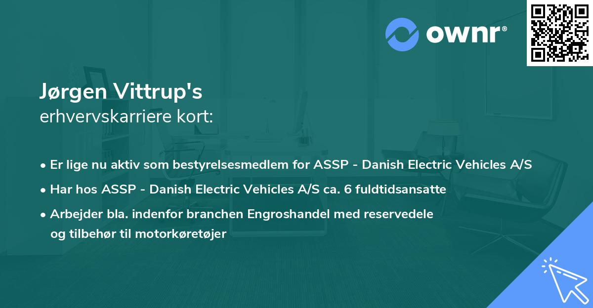Jørgen Vittrup's erhvervskarriere kort