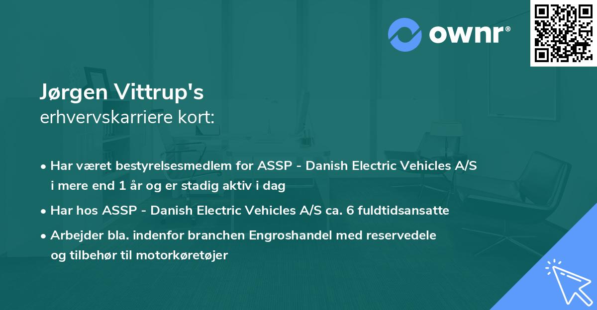 Jørgen Vittrup's erhvervskarriere kort