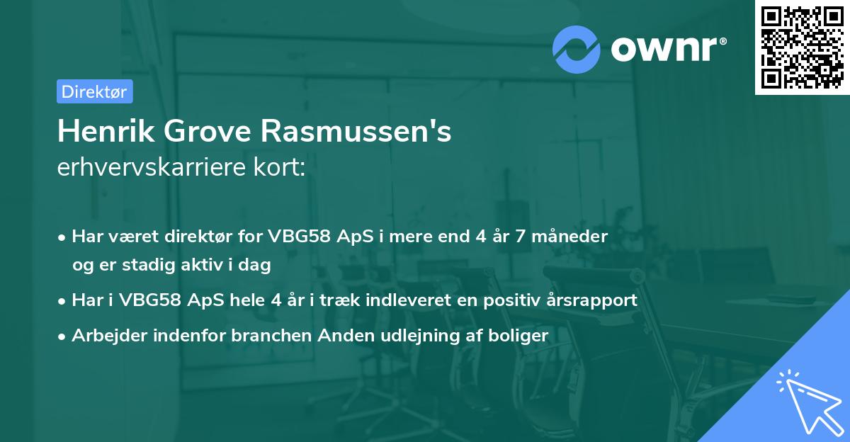 Henrik Grove Rasmussen's erhvervskarriere kort