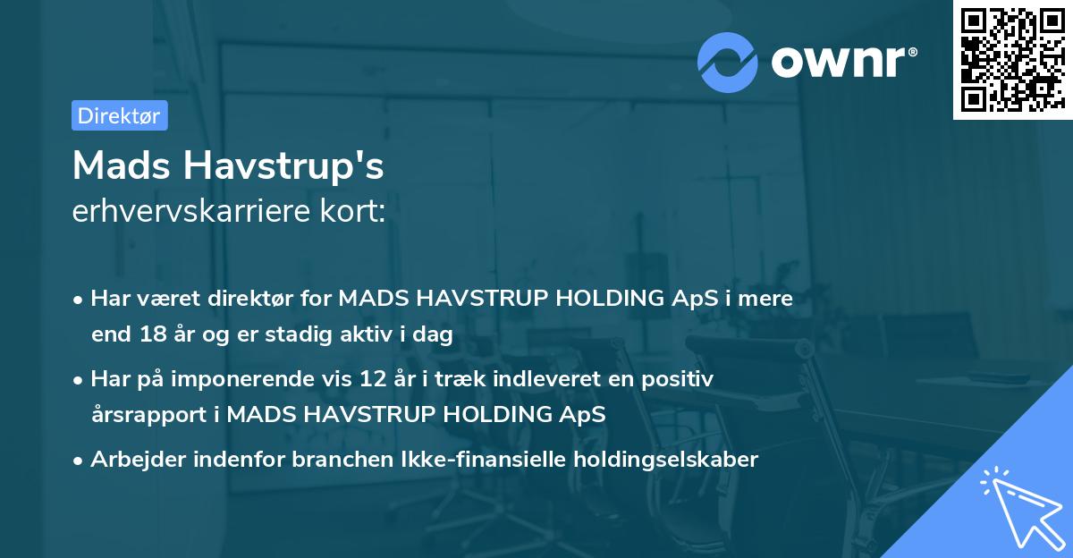 Mads Havstrup's erhvervskarriere kort