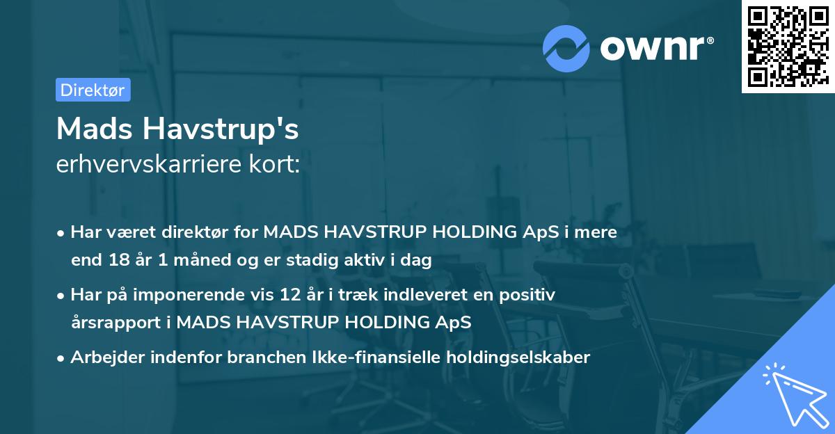 Mads Havstrup's erhvervskarriere kort