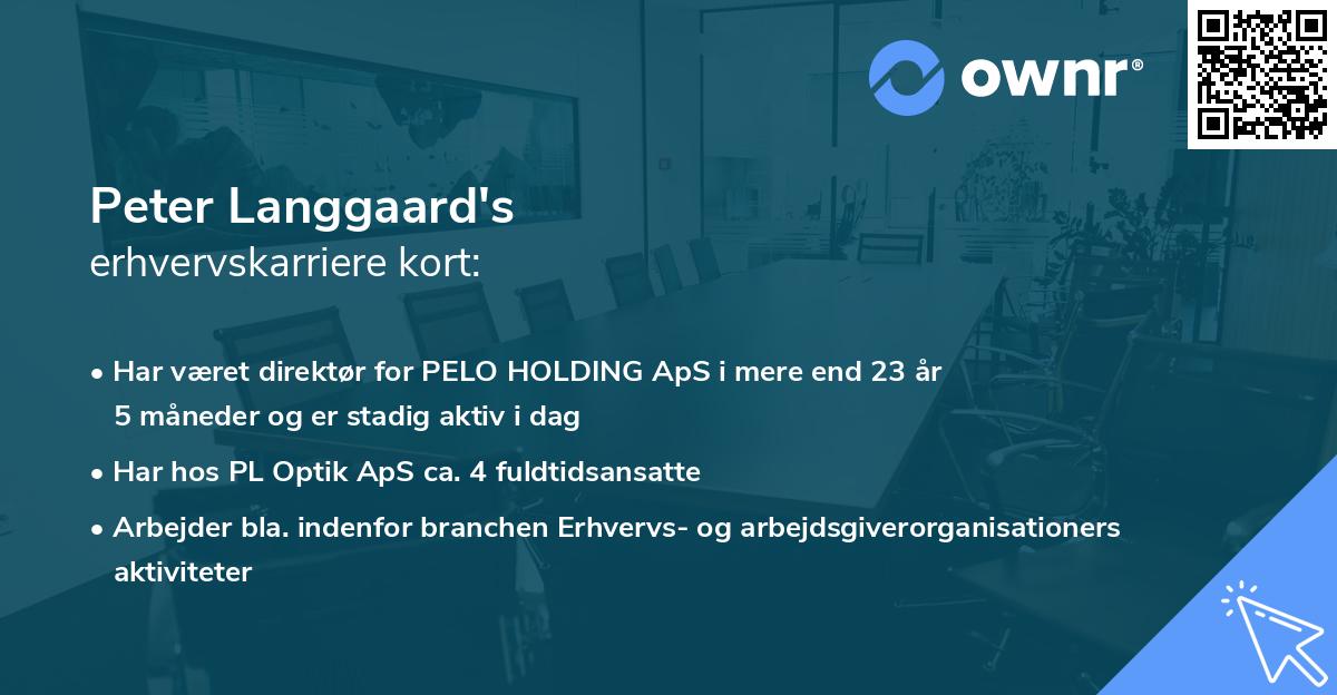 Peter Langgaard's erhvervskarriere kort