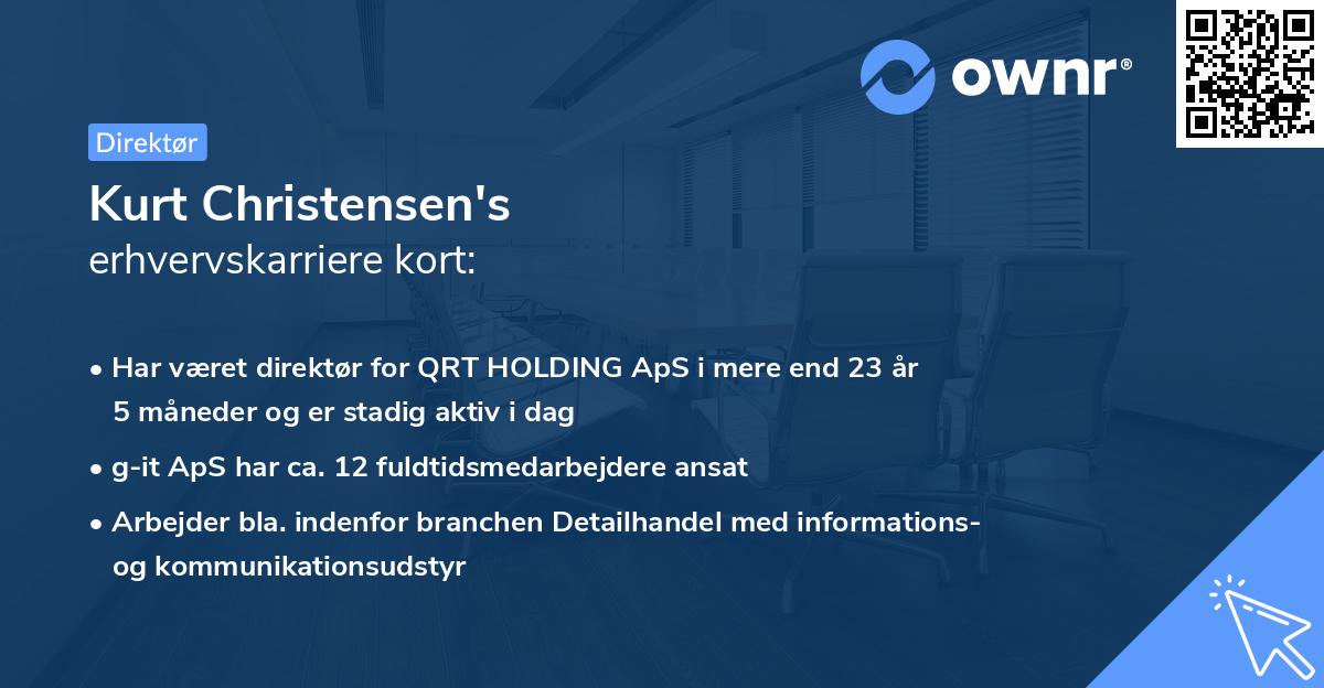 Kurt Christensen's erhvervskarriere kort