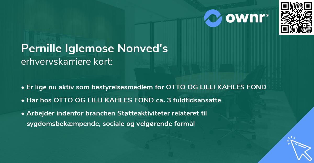 Pernille Iglemose Nonved's erhvervskarriere kort