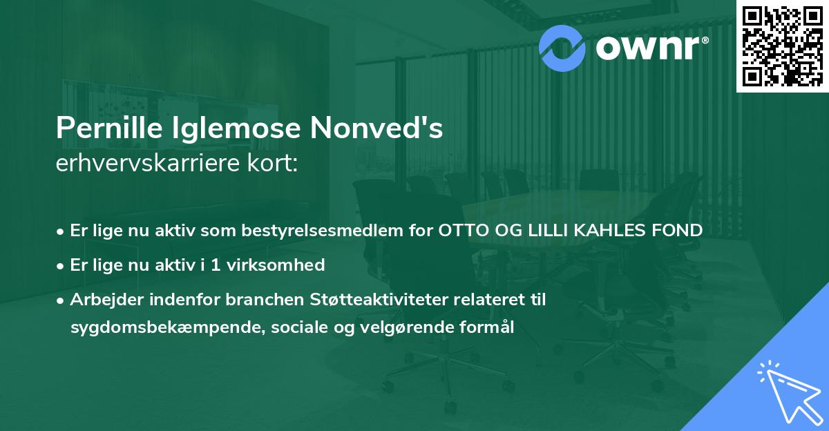 Pernille Iglemose Nonved's erhvervskarriere kort