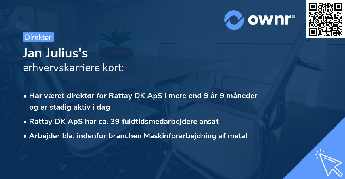 Jan Julius's erhvervskarriere kort